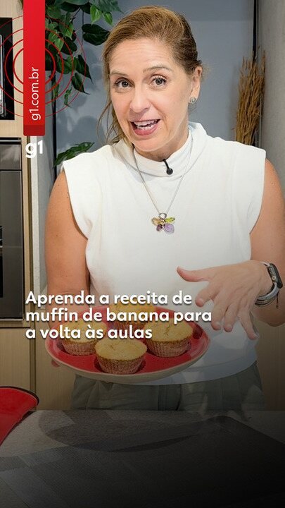 Receita ensina a preparar muffin de banana